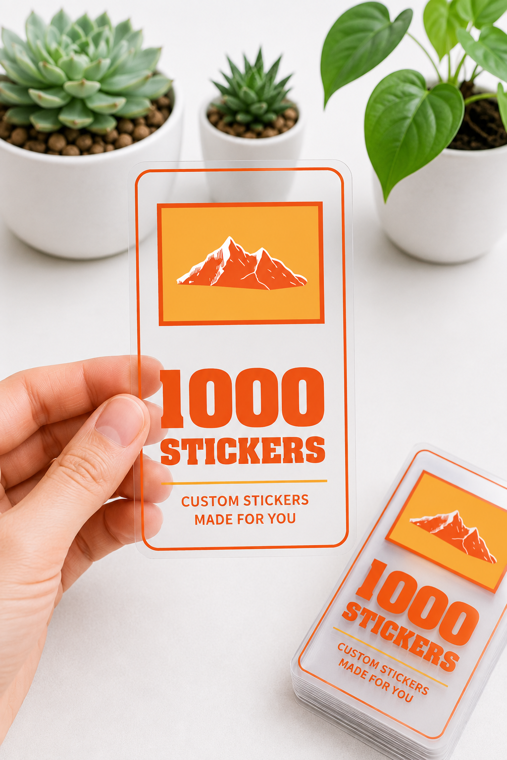 Custom Rounded Rectangle Clear Stickers | 1000 Stickers