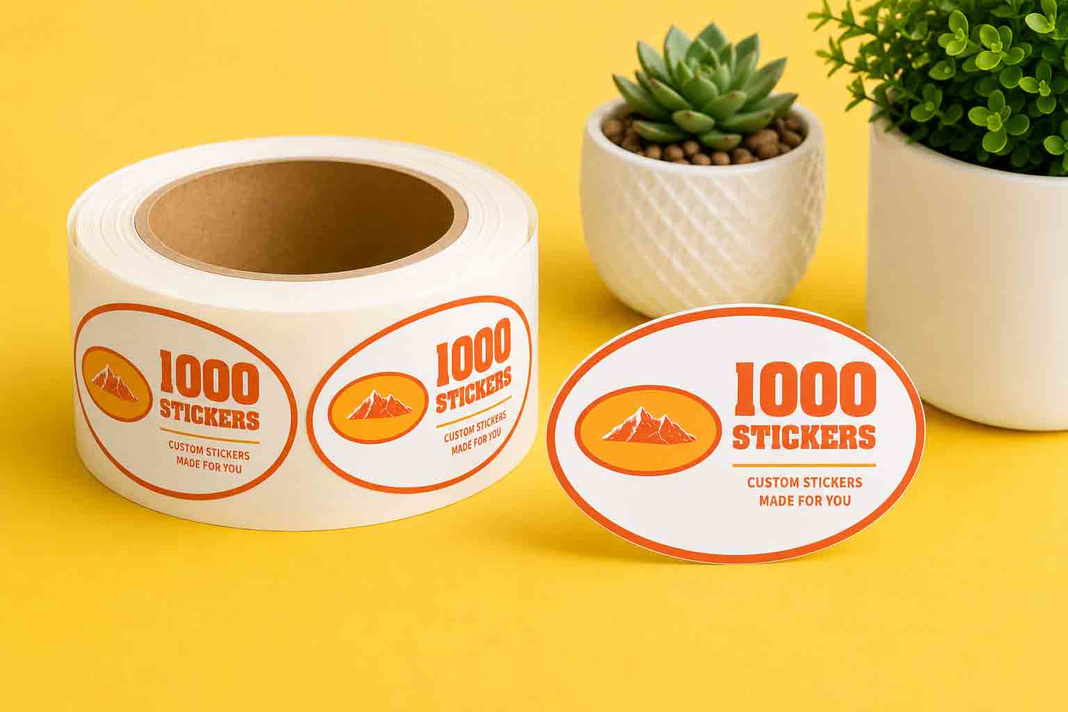 Custom Oval Roll Label Stickers | 1000 Stickers