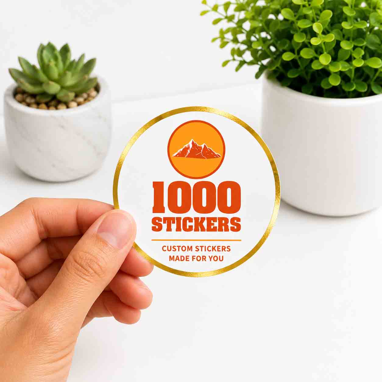 Custom Circle Gold Foiling Stickers | 1000 Stickers
