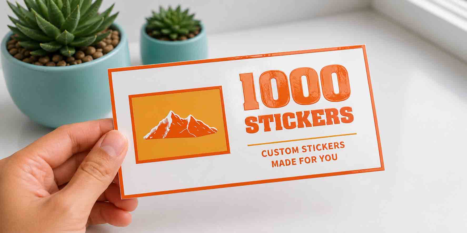 Custom Rectangle Spot UV Stickers | 1000 Stickers