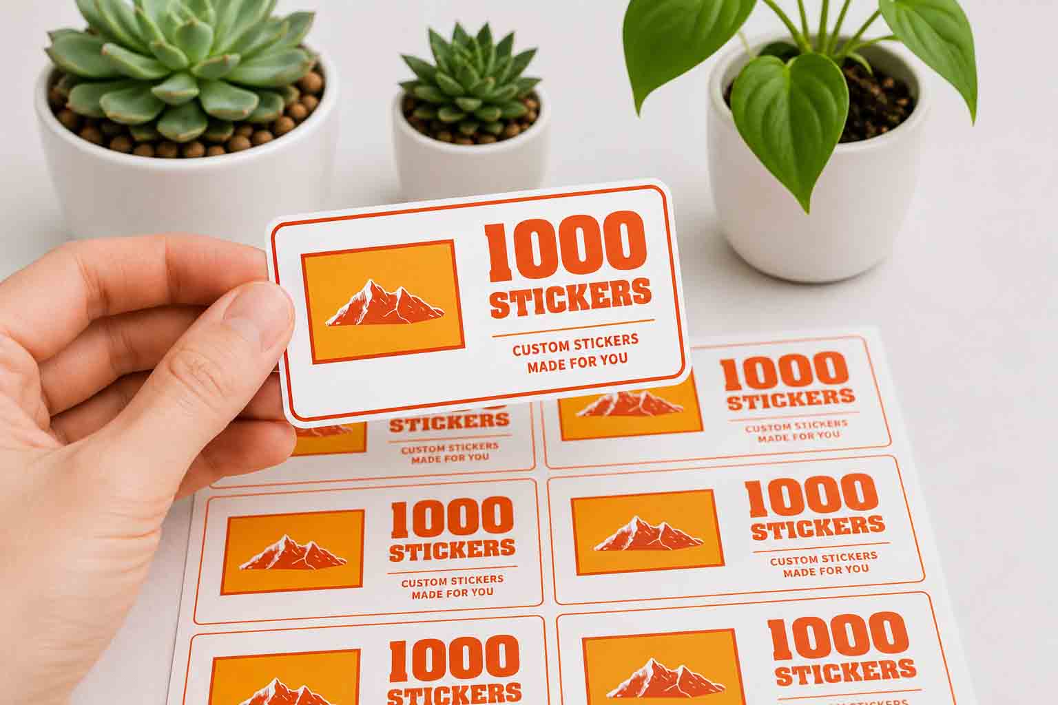 Custom Rounded Rectangle Sheet Stickers | 1000 Stickers