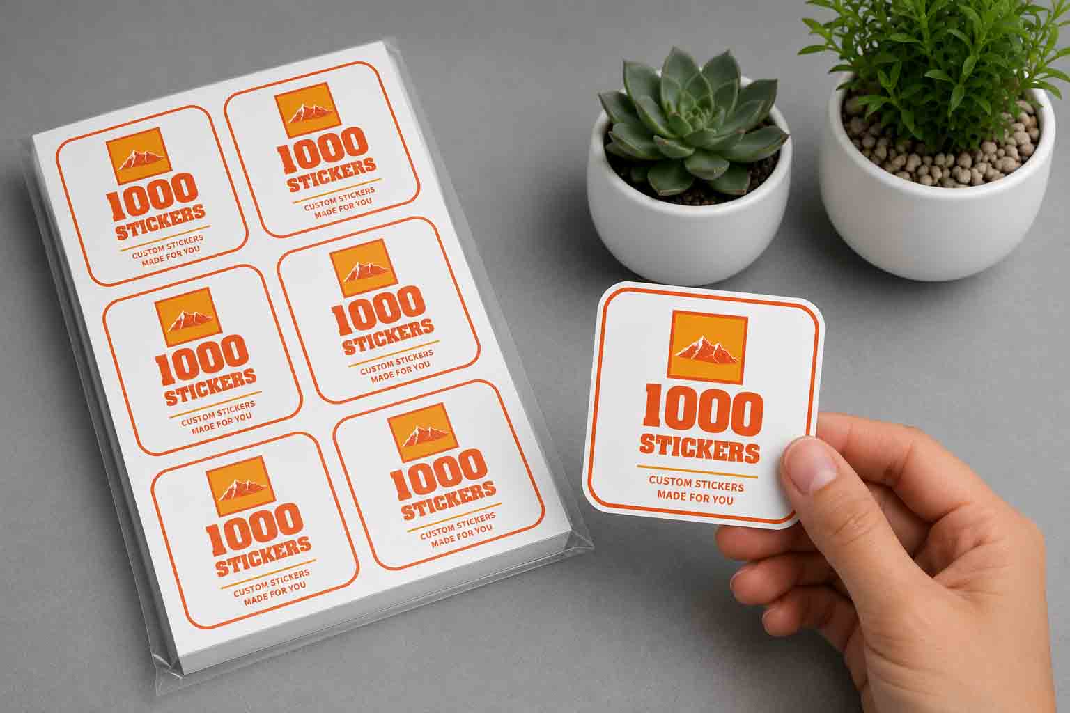 Custom Rounded Square Sheet Stickers  | 1000 Stickers