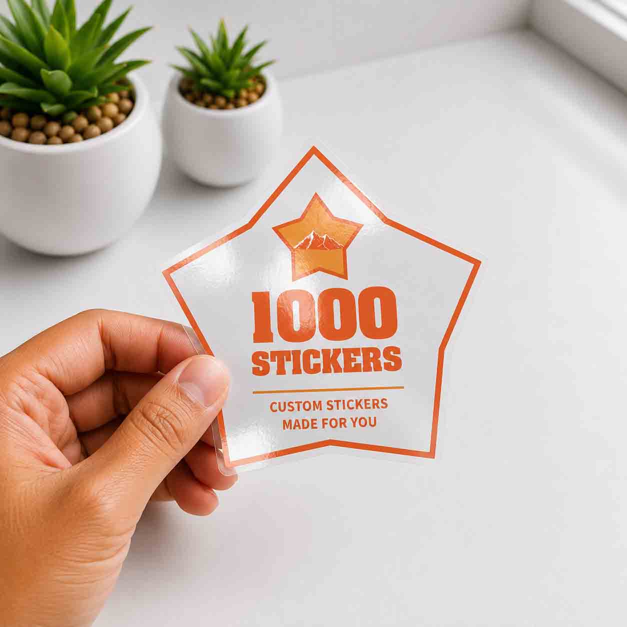 Custom Shape Spot UV Stickers | 1000 Stickers