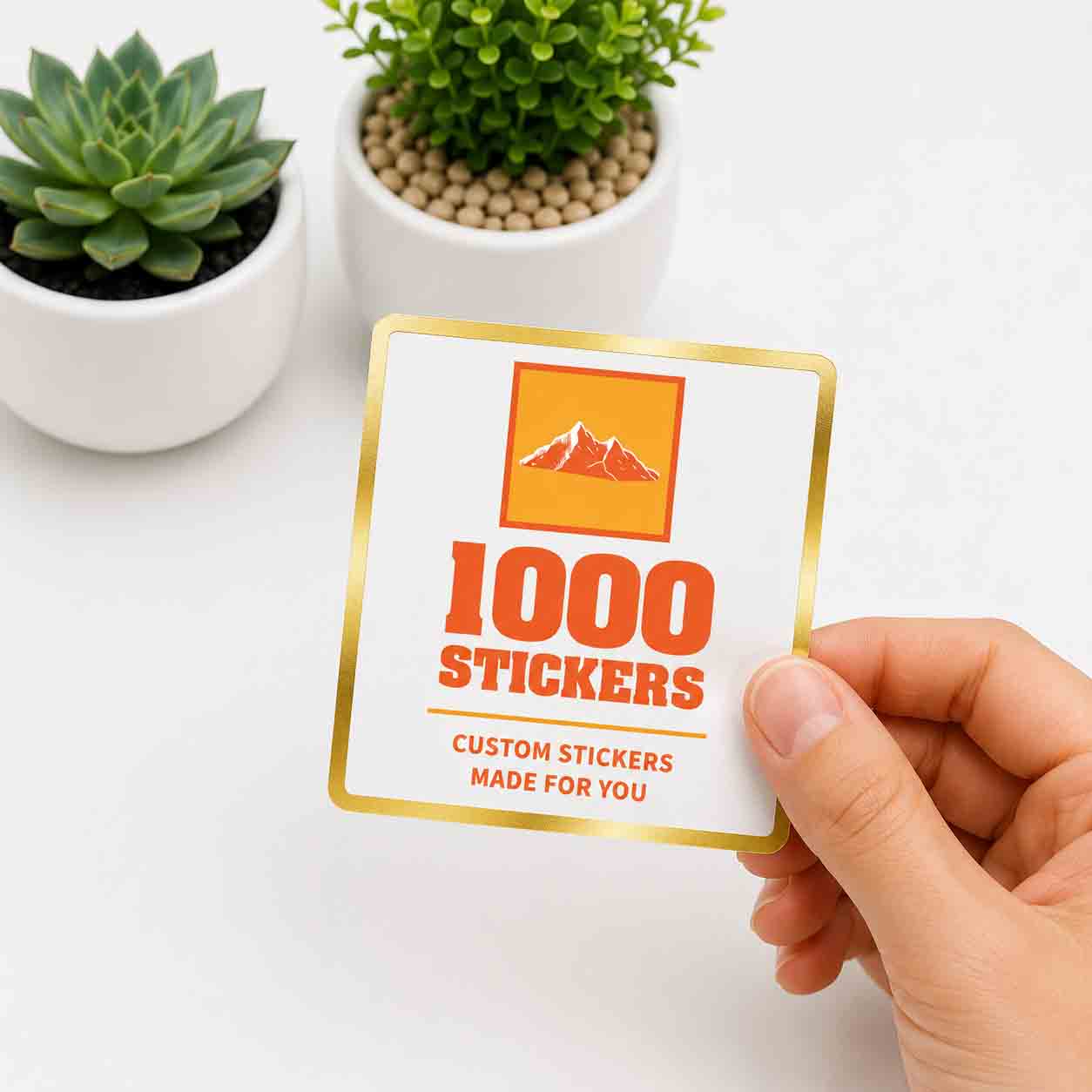 Custom Square Gold Foiling Stickers | 1000 Stickers
