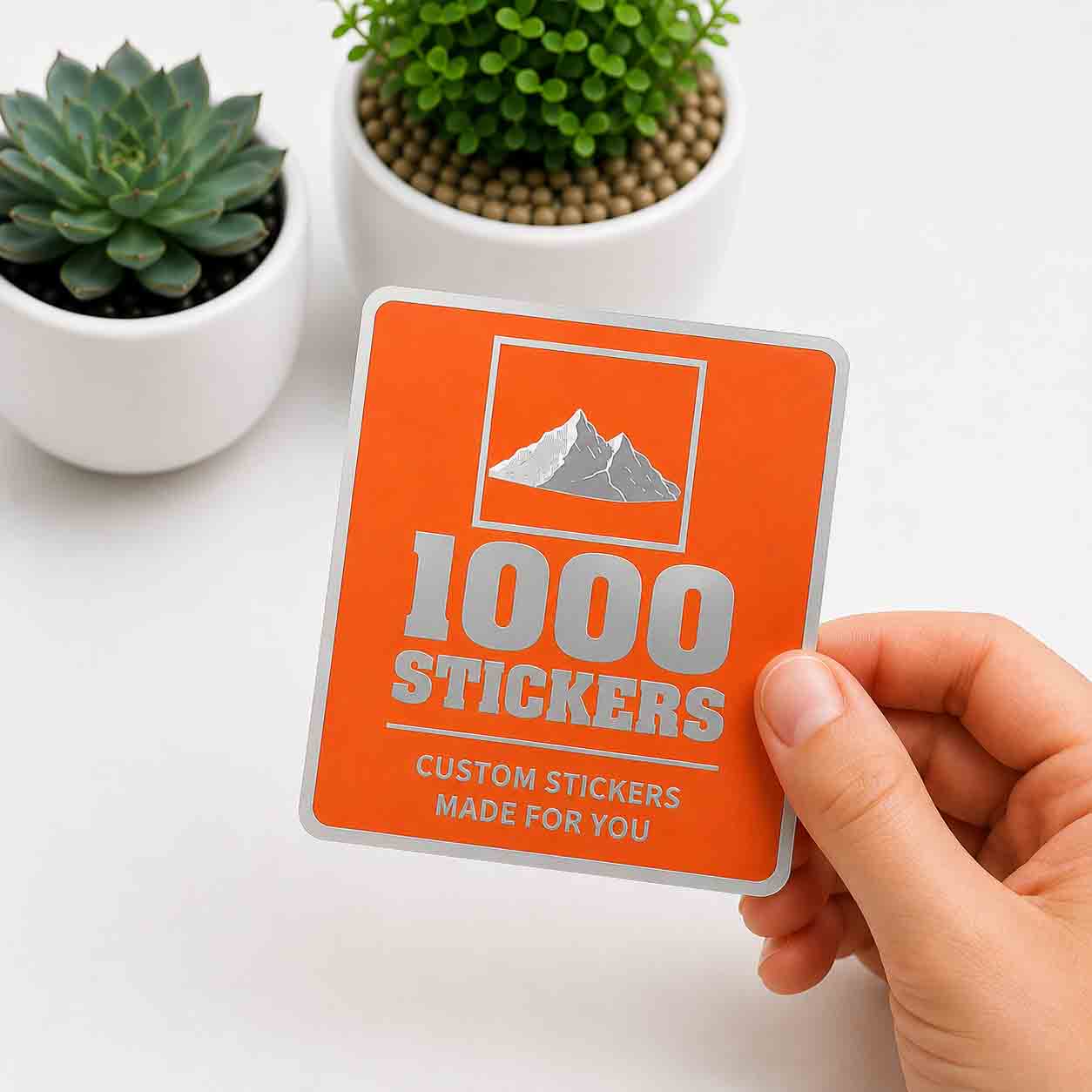 Custom Square Silver Foiling Stickers Colour Paper Sheets | 1000 Stickers