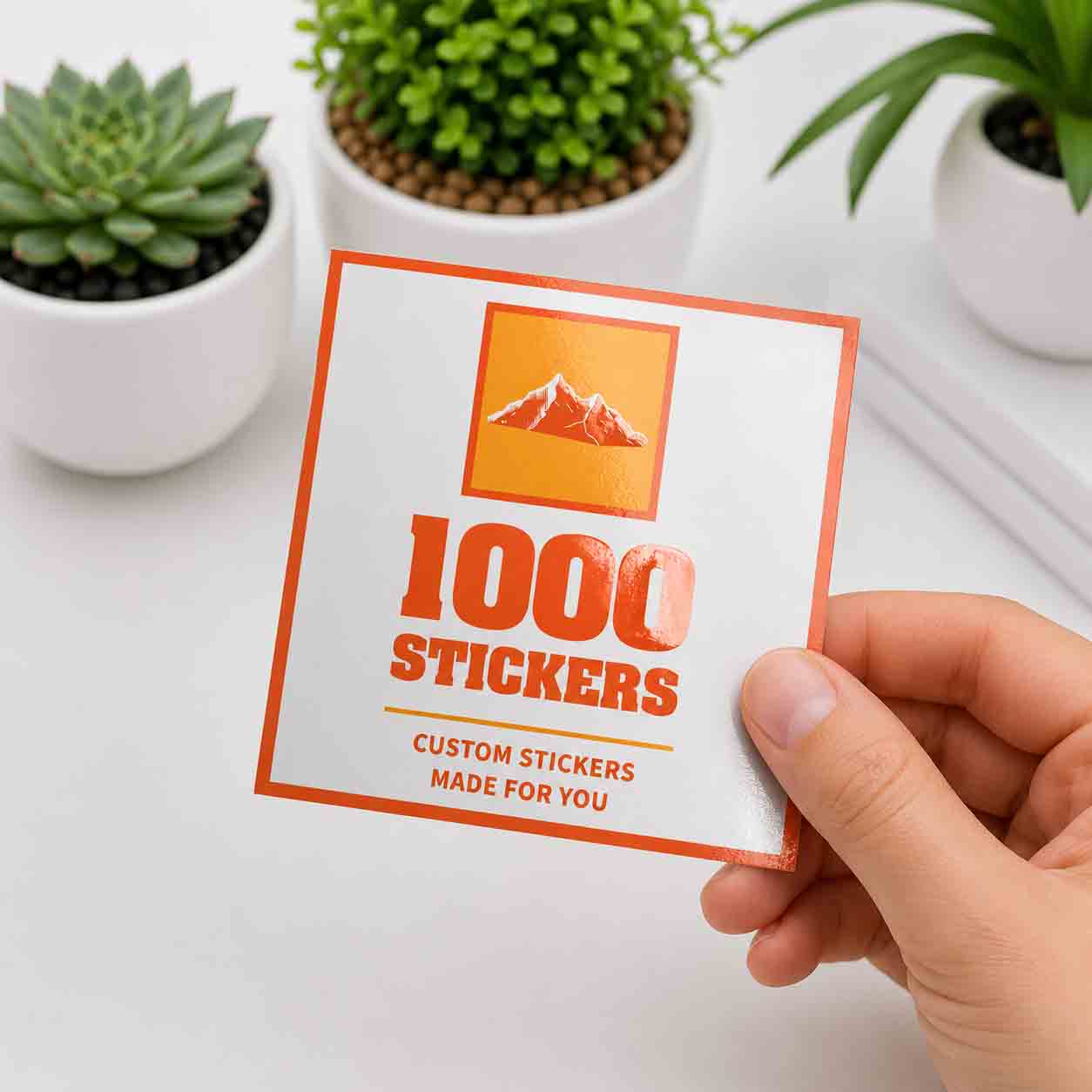 Custom Square Spot UV Stickers | 1000 Stickers