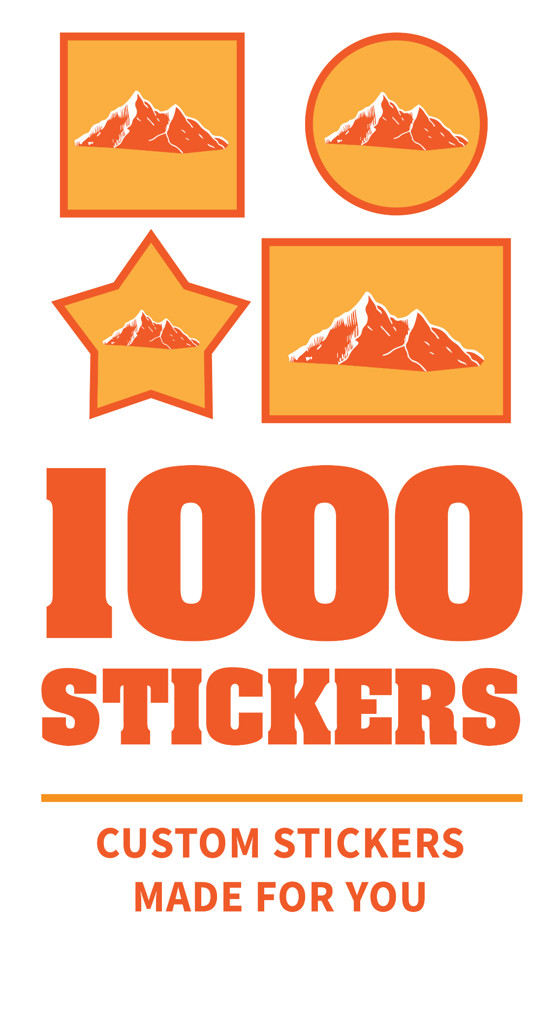 1000 Stickers branding