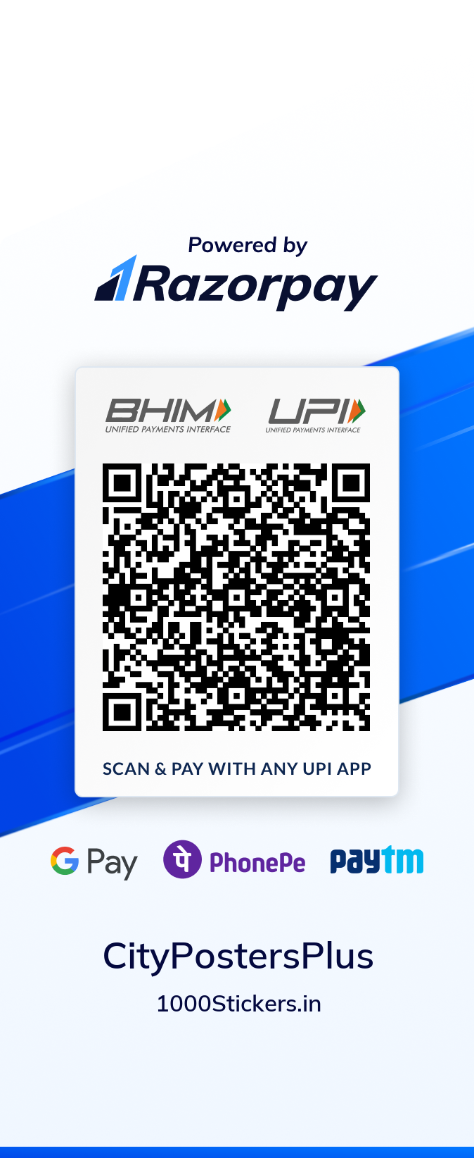 Razorpay UPI QR Code