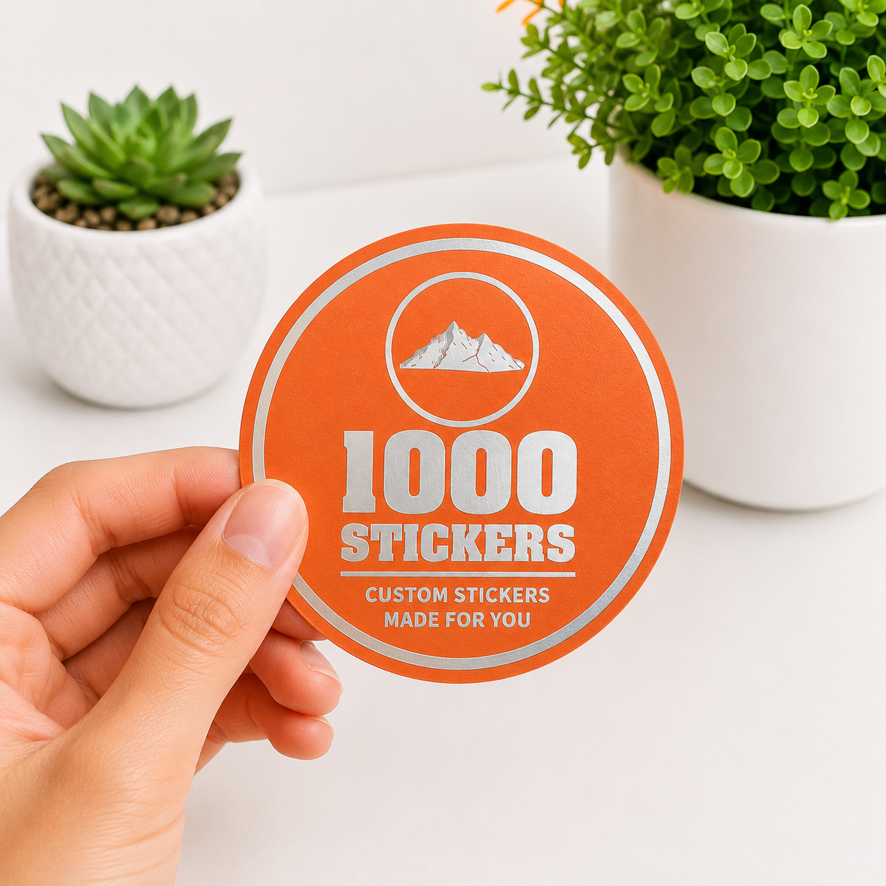 Custom Circle Silver Foiling Stickers Colour Paper Sheets | 1000 Stickers