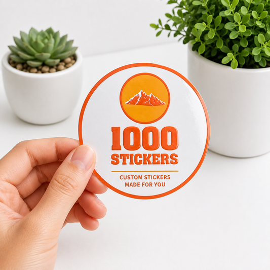 Custom Circle Spot UV Stickers | 1000 Stickers