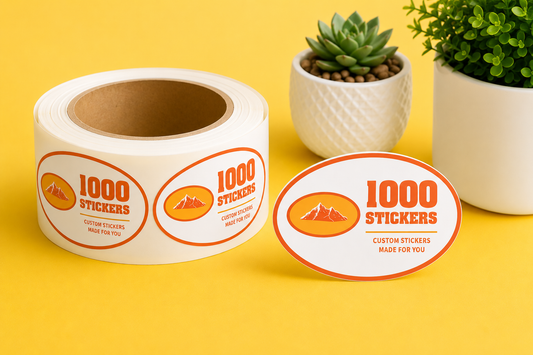 Custom Oval Roll Label Stickers | 1000 Stickers