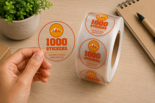 Custom Clear Roll Labels Stickers | 1000 Stickers