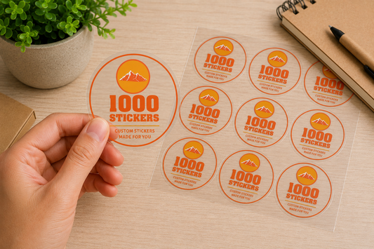 Custom Circle Clear Sheet Labels | 1000 Stickers
