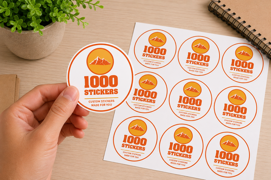 Custom Circle Round Stickers Sheet | 1000 Stickers