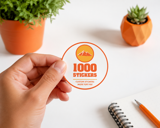 Custom Circle Round Sticker Singles | 1000 Stickers