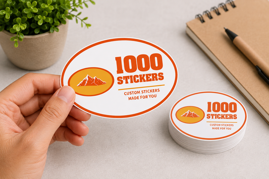 Custom Oval Sticker Singles | 1000 Stickers