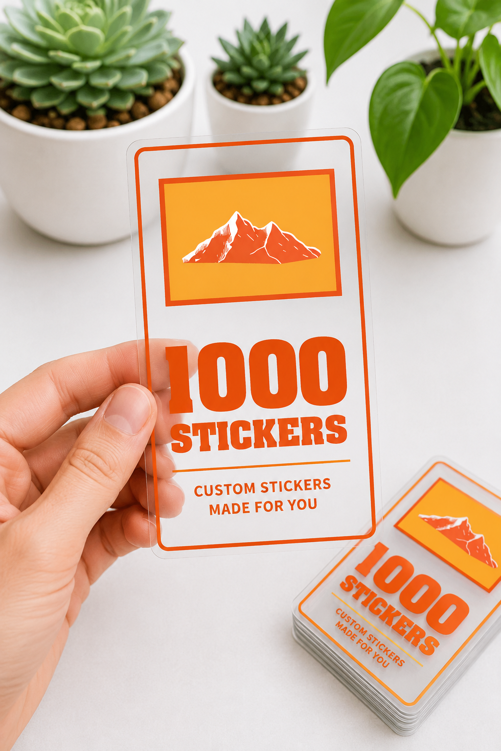 Custom Rectangle Clear Stickers | 1000 Stickers
