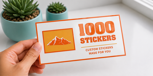 Custom Rectangle Spot UV Stickers | 1000 Stickers