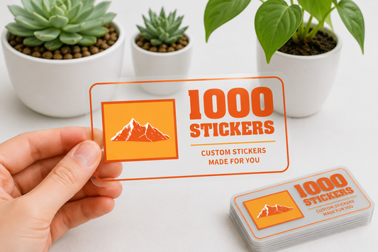 Custom Rounded Rectangle Clear Sheet Labels | 1000 Stickers