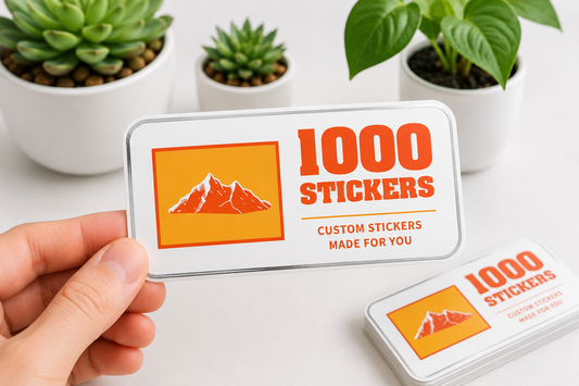 Custom Rounded Rectangle Silver Foiling Stickers | 1000 Stickers