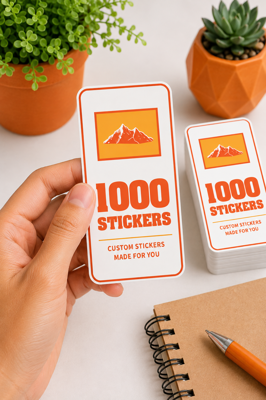 Custom Rounded Rectangle Sticker Singles | 1000 Stickers