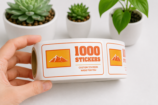 Custom Rounded Rectangle Roll Label Stickers | 1000 Stickers