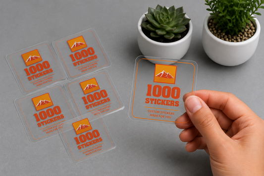 Custom Rounded Square Clear Stickers | 1000 Stickers