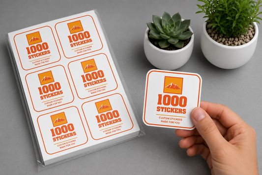 Custom Rounded Square Sheet Stickers  | 1000 Stickers