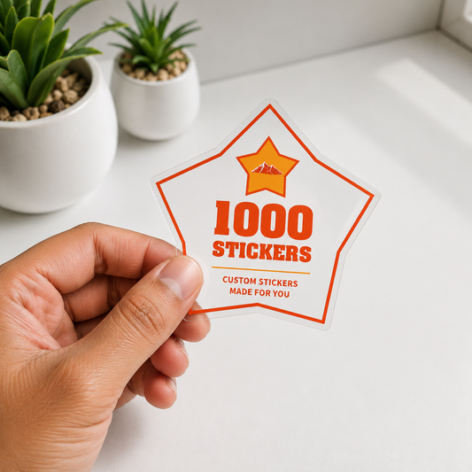 Custom Shape Clear Stickers | 1000 Stickers