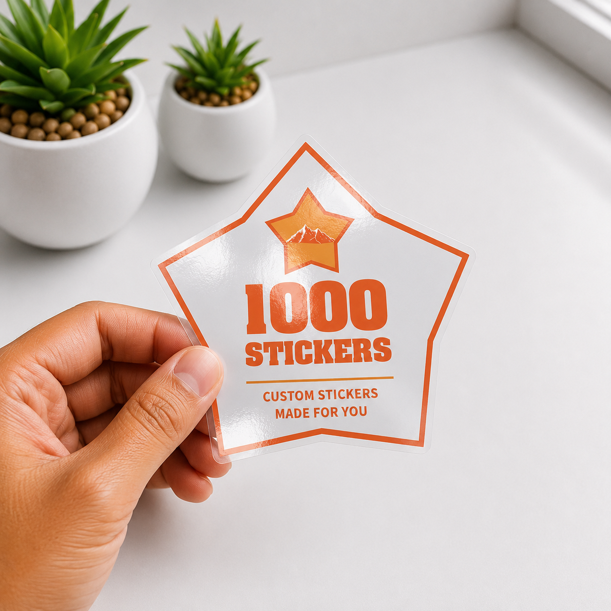 Custom Shape Spot UV Stickers | 1000 Stickers