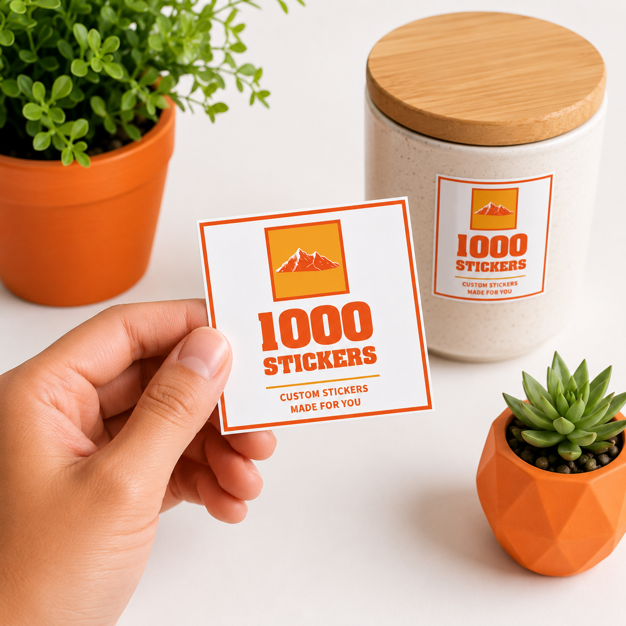 Custom Square Sticker Singles | 1000 Stickers