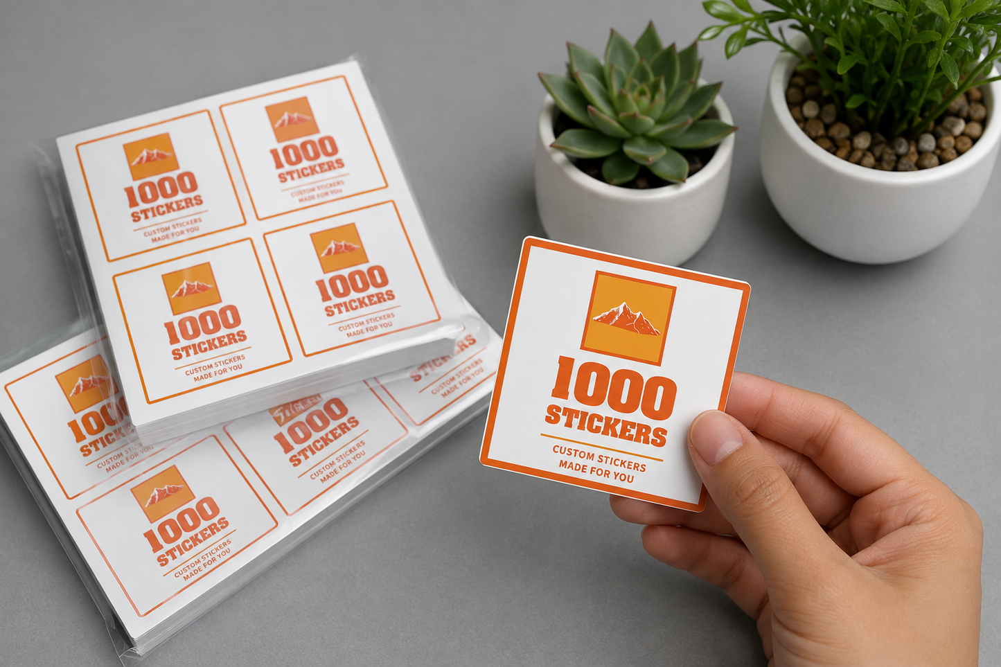 Custom Square Sheet Stickers  | 1000 Stickers